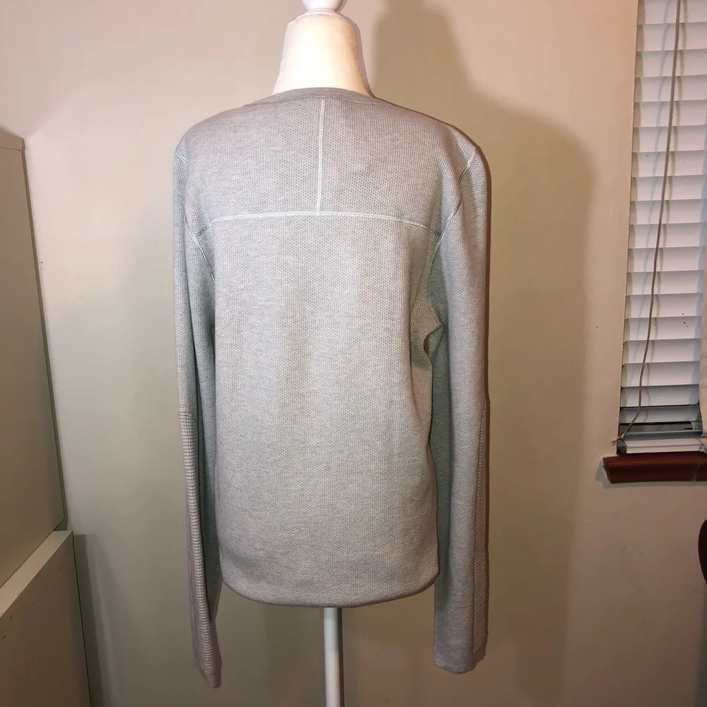 NWT HELMUT LANG Light Gray Cotton Cashmere Blend Knit Pullover Sweater